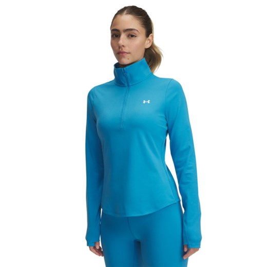 Damski longsleeve treningowy Under Armour Motion 1/2 Zip EMEA - niebieski ze sklepu Sportstylestory.com w kategorii Bluzki damskie - zdjęcie 179203917