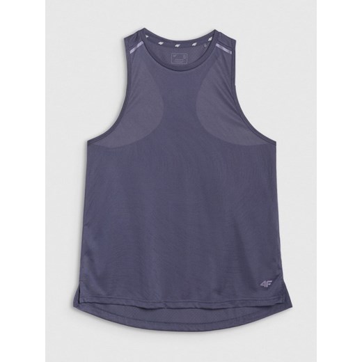 Damski top do biegania 4F 4FWSS25TFSLF427 - granatowy ze sklepu Sportstylestory.com w kategorii Bluzki damskie - zdjęcie 179203969