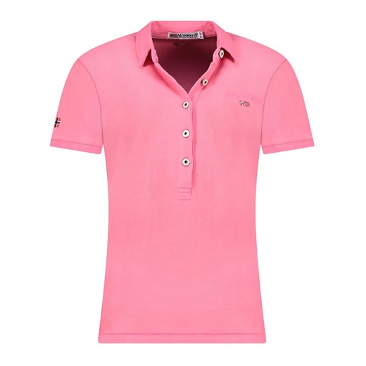 Geographical Norway Koszulka polo &quot;Kars&quot; w kolorze różowym ze sklepu Limango Polska w kategorii Bluzki damskie - zdjęcie 179206807