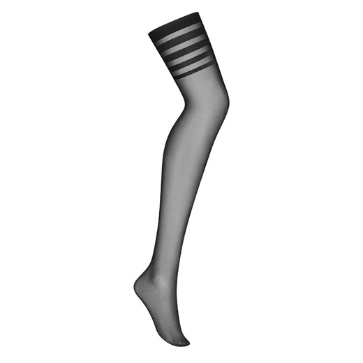 Obsessive czarne pończochy Lune Bellis, Kolor czarny, Rozmiar XS/S, Obsessive ze sklepu Intymna w kategorii Pończochy - zdjęcie 179207789