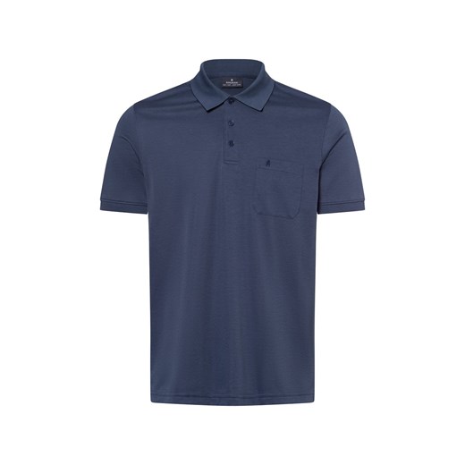 Ragman Męska koszulka polo Mężczyźni blue stone jednolity ze sklepu vangraaf w kategorii T-shirty męskie - zdjęcie 179209805