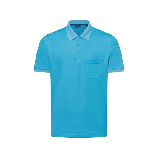 Ragman Męska koszulka polo Mężczyźni turkusowy jednolity ze sklepu vangraaf w kategorii T-shirty męskie - zdjęcie 179209809