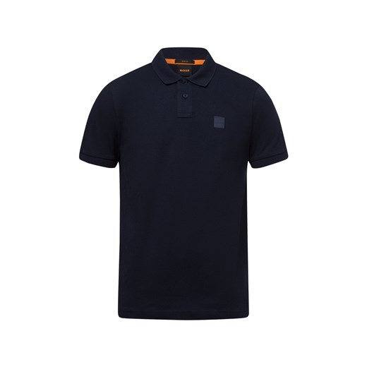 BOSS Orange Męska koszulka polo - Passenger Mężczyźni Bawełna granatowy jednolity ze sklepu vangraaf w kategorii T-shirty męskie - zdjęcie 179209819