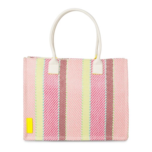 Seidenfelt Ladies Shopper - Hulu Shopper Kobiety Sztuczne włókno brudny róż wzorzysty ze sklepu vangraaf w kategorii Torby Shopper bag - zdjęcie 179209878