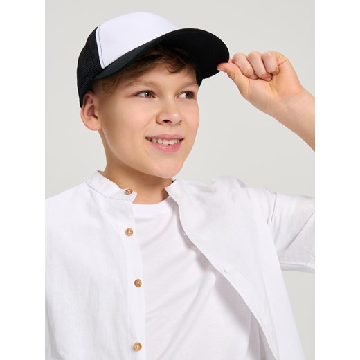 Sinsay - Koszula z domieszką lnu - biały Sinsay 146 Sinsay