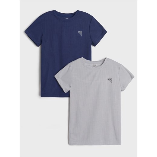 Sinsay - Koszulki 2 pack Active - granatowy ze sklepu Sinsay w kategorii T-shirty chłopięce - zdjęcie 179212918