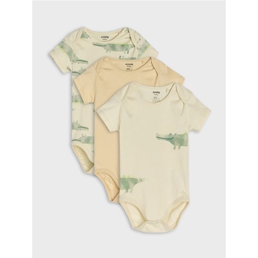 Sinsay - Body 3 pack - kremowy ze sklepu Sinsay w kategorii Odzież dla niemowląt - zdjęcie 179212938