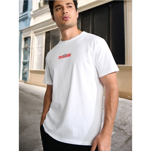 Sinsay - Koszulka Monopoly - biały ze sklepu Sinsay w kategorii T-shirty męskie - zdjęcie 179213039