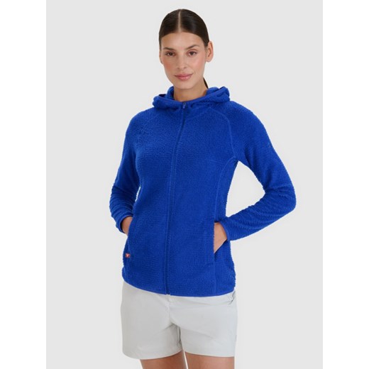 Damska bluza trekkingowa z kapturem Primaloft Active 4F 4FWSS25TFSWF481 - niebieska ze sklepu Sportstylestory.com w kategorii Bluzy damskie - zdjęcie 179216615