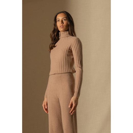 Perfect Cashmere Kaszmirowy golf &quot;Craigton&quot; w kolorze jasnobrązowym ze sklepu Limango Polska w kategorii Swetry damskie - zdjęcie 179217189