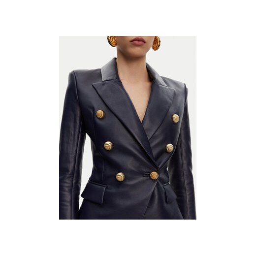 Balmain Marynarka DF0SG185LC62 Granatowy Regular Fit 36 MODIVO