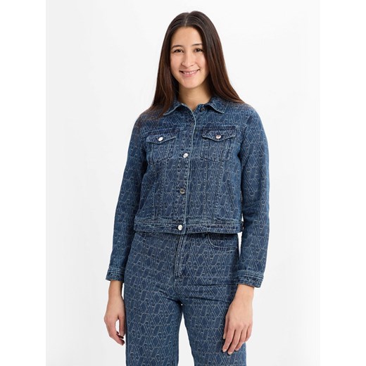 Armani Exchange Damska kurtka dżinsowa Kobiety Bawełna denim wypukły wzór tkaniny ze sklepu vangraaf w kategorii Kurtki damskie - zdjęcie 179221338