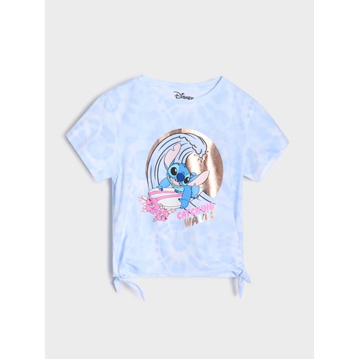 Sinsay - Koszulka z błyszczącym efektem Stitch - błękitny Sinsay 98 Sinsay