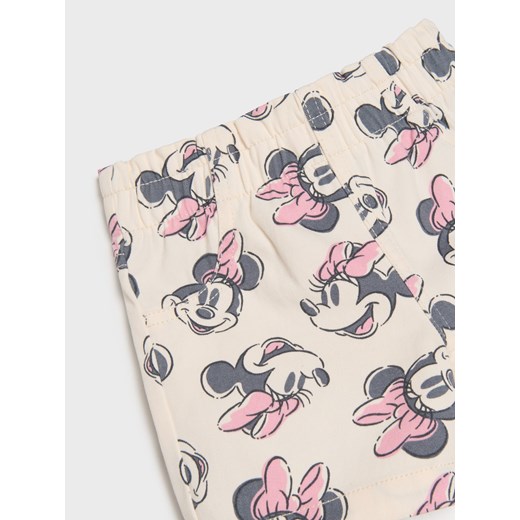 Sinsay - Szorty jeansowe Minnie Mouse - kremowy Sinsay 80 Sinsay