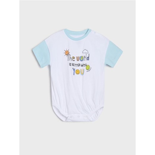 Sinsay - Body oversize SmileyWorld® - biały ze sklepu Sinsay w kategorii Odzież dla niemowląt - zdjęcie 179223205