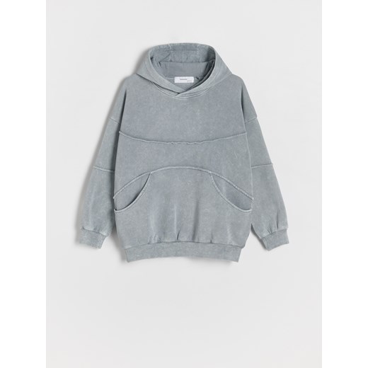 Reserved - Bluza oversize z kapturem - jasny zielony ze sklepu Reserved w kategorii Bluzy chłopięce - zdjęcie 179224526