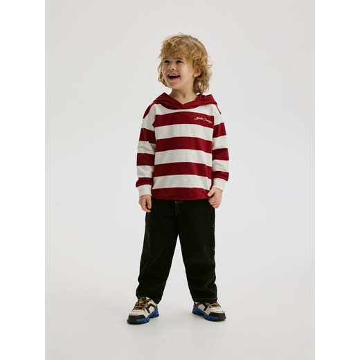 Reserved - Longsleeve oversize z grubszej dzianiny - bordowy ze sklepu Reserved w kategorii Bluzy chłopięce - zdjęcie 179224617
