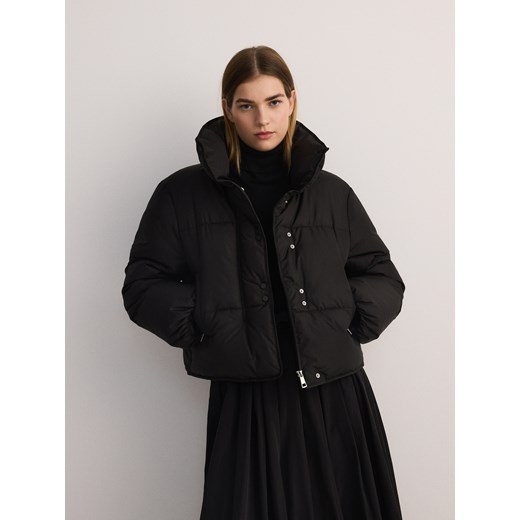 Reserved - Pikowana kurtka oversize - czarny ze sklepu Reserved w kategorii Kurtki damskie - zdjęcie 179224759
