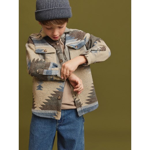 Reserved - Flanelowa koszula - brązowy ze sklepu Reserved w kategorii Koszule chłopięce - zdjęcie 179224869