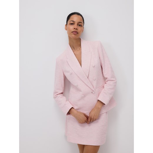 Reserved - Dwurzędowa marynarka - pastelowy róż Reserved XS Reserved