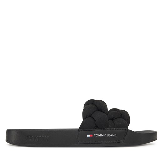 Klapki Tommy Jeans Tjw Braided Slide EN0EN02764 Czarny Tommy Jeans 42 eobuwie.pl