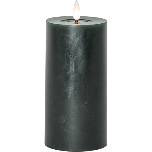 STAR Trading Świeca LED w kolorze ciemnozielonym - wys. 17,5 x Ø 7,5 cm ze sklepu Limango Polska w kategorii Świeczniki - zdjęcie 179226365