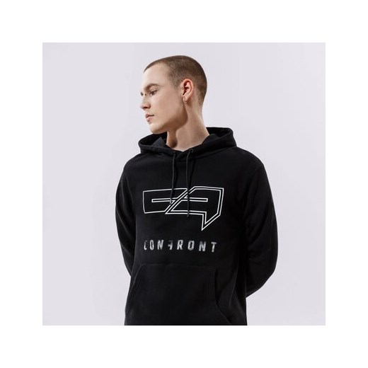 CONFRONT BLUZA Z KAPTUREM LOGO HOODY BLACK ze sklepu Sizeer w kategorii Bluzy męskie - zdjęcie 179226538