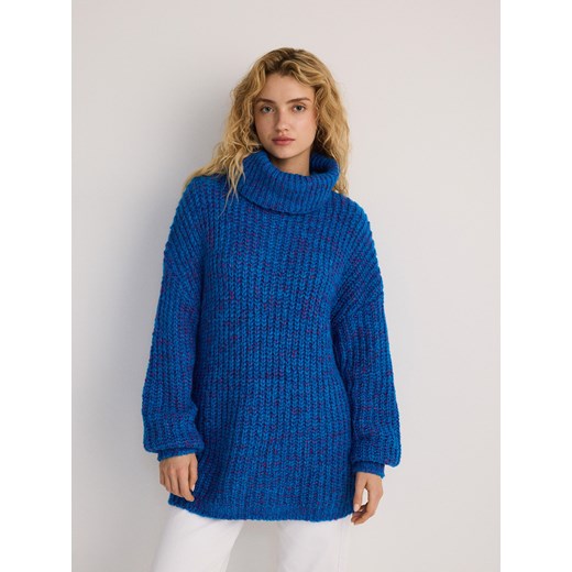 Reserved - Sweter z golfem - wielobarwny ze sklepu Reserved w kategorii Swetry damskie - zdjęcie 179226839
