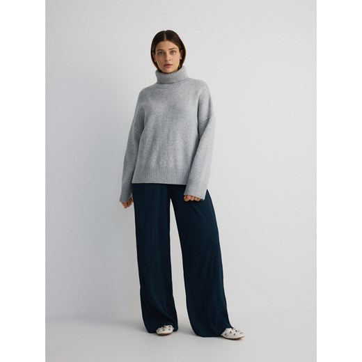 Reserved - Sweter oversize - jasnoszary ze sklepu Reserved w kategorii Swetry damskie - zdjęcie 179226947