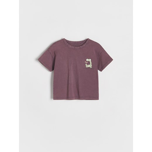 Reserved - T-shirt oversize - fioletowy ze sklepu Reserved w kategorii T-shirty chłopięce - zdjęcie 179227009