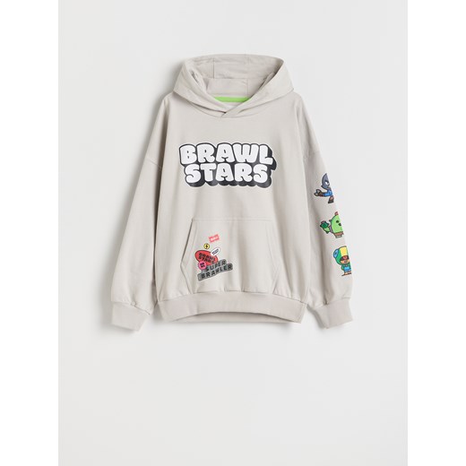 Reserved - Bluza oversize Brawl Stars - jasnoszary ze sklepu Reserved w kategorii Bluzy chłopięce - zdjęcie 179227128