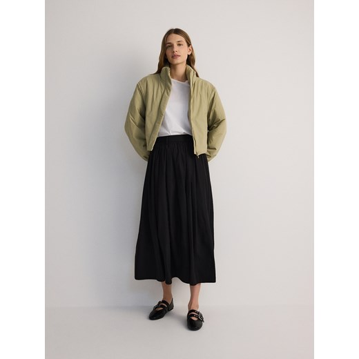 Reserved - Kurtka bomber oversize z ociepleniem - oliwkowy ze sklepu Reserved w kategorii Kurtki damskie - zdjęcie 179227526