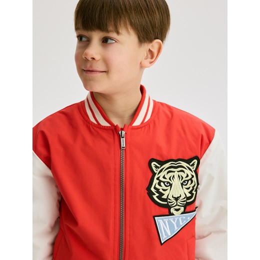 Reserved - Kurtka bomber oversize - czerwony ze sklepu Reserved w kategorii Kurtki chłopięce - zdjęcie 179227656