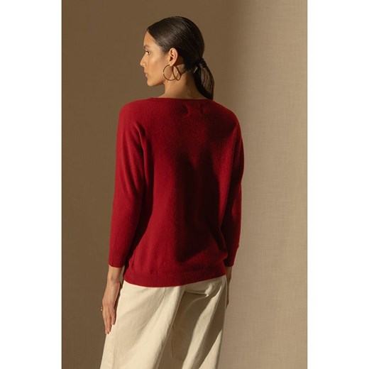 Perfect Cashmere Kaszmirowy sweter &quot;Molly&quot; w kolorze czerwonym Perfect Cashmere L okazja Limango Polska