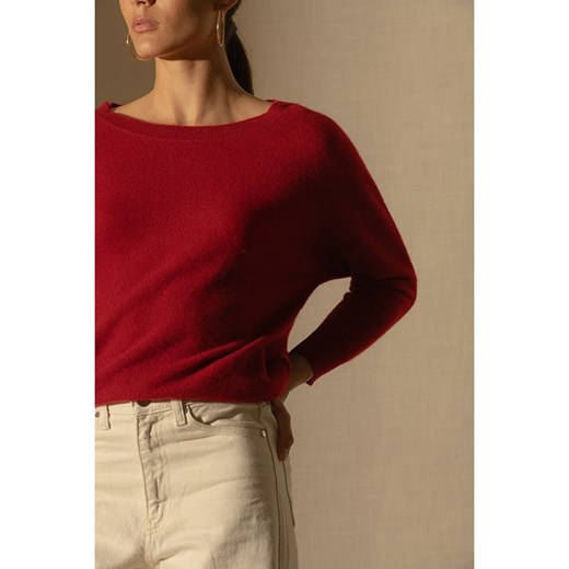 Perfect Cashmere Kaszmirowy sweter &quot;Molly&quot; w kolorze czerwonym Perfect Cashmere S okazja Limango Polska