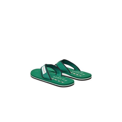 Tommy Hilfiger Japonki Patch Hilfiger Beach Sandal FM0FM05435 Zielony Tommy Hilfiger 45 MODIVO
