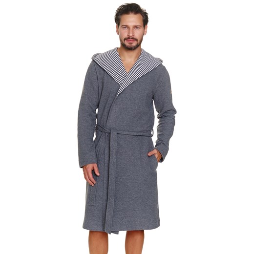 Szlafrok Doctor Nap SMW.7230 dark grey ze sklepu kontri.pl w kategorii Szlafroki męskie - zdjęcie 179229535