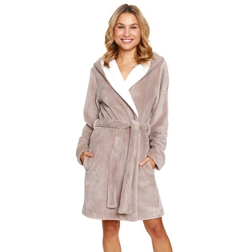 Szlafrok Doctor Nap SWW.7181 beige ze sklepu kontri.pl w kategorii Szlafroki damskie - zdjęcie 179229696