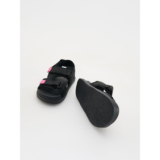Reserved - Sandały z łączonych materiałów - czarny Reserved 30 Reserved
