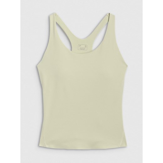 Damski top do jogi 4F 4FWSS25TFSLF428 - zielony ze sklepu Sportstylestory.com w kategorii Bluzki damskie - zdjęcie 179232157