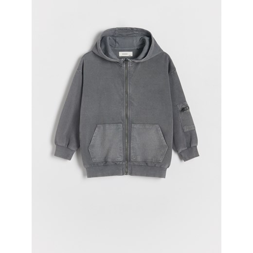Reserved - Bluza oversize z kapturem - ciemnoszary ze sklepu Reserved w kategorii Bluzy chłopięce - zdjęcie 179238319