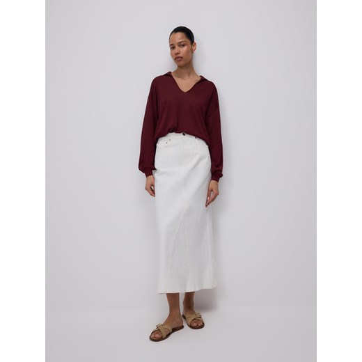 Reserved - Sweter z kołnierzykiem - ciemnofioletowy Reserved S okazja Reserved