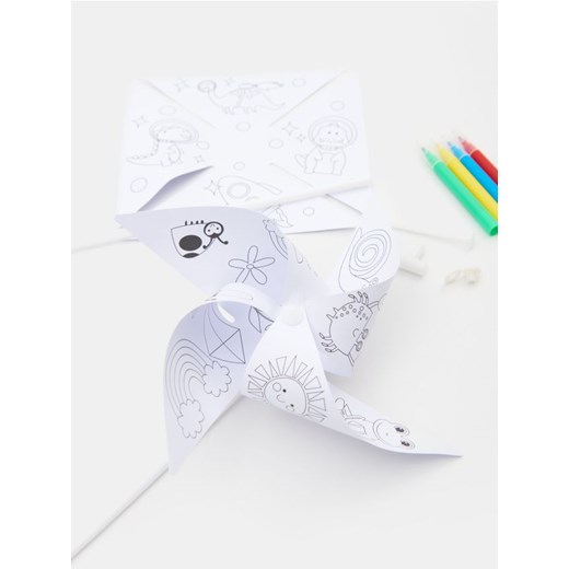 Sinsay - Zestaw kreatywny - wiatrak do pomalowania - wielobarwny Sinsay One Size Sinsay