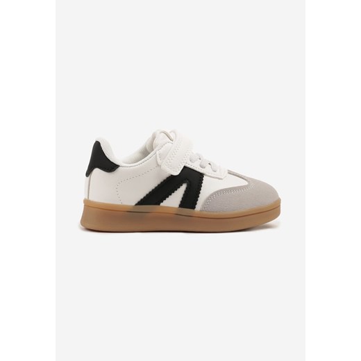 Biało-Czarne Buty Sportowe Sneakersy w Stylu Tenisówek z Paskami Lavlevi ze sklepu born2be.pl w kategorii Buty sportowe dziecięce - zdjęcie 179240468