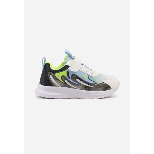 Białe Buty Sportowe Sneakersy z Geometrycznym Wzorem Sonetia ze sklepu born2be.pl w kategorii Buty sportowe dziecięce - zdjęcie 179240489