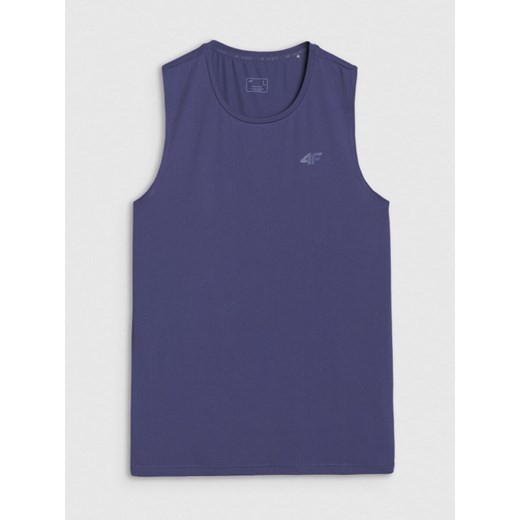 Męski top treningowy 4F 4FWSS25TFSLM460 - granatowy ze sklepu Sportstylestory.com w kategorii T-shirty męskie - zdjęcie 179241586