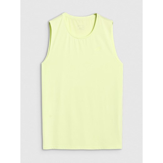 Męski top treningowy 4F 4FWSS25TFSLM460 - zielony ze sklepu Sportstylestory.com w kategorii T-shirty męskie - zdjęcie 179241599