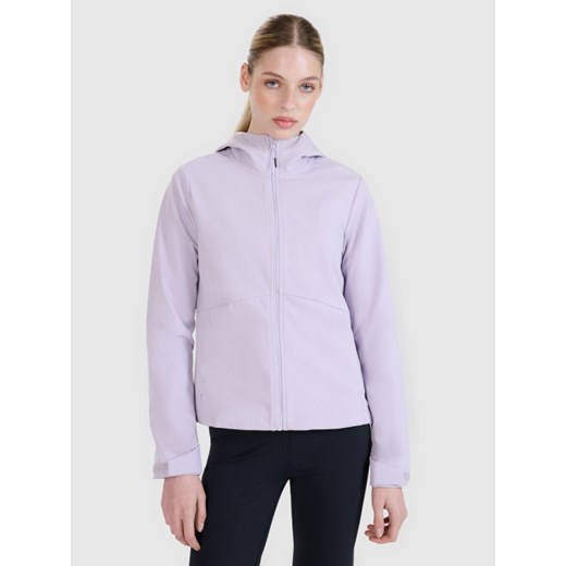 Damski softshell 4F 4FWSS25TSOFF320 - fioletowy ze sklepu Sportstylestory.com w kategorii Kurtki damskie - zdjęcie 179241709