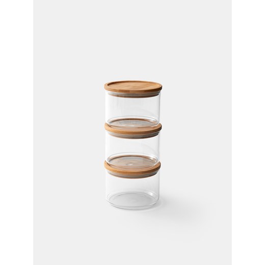 Sinsay - Pojemniki do przechowywania 3 pack - beżowy Sinsay One Size Sinsay