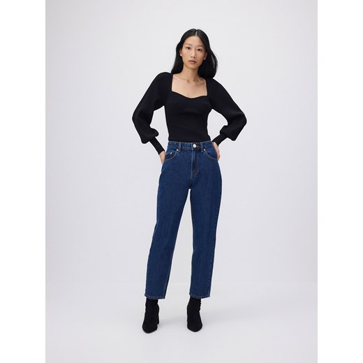 Reserved - Jeansy mom fit - granatowy Reserved 44 wyprzedaż Reserved